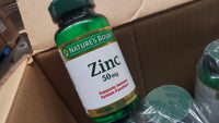 Lot of Natures Bounty Zinc 50mg 66packs (Dated 11/2024)