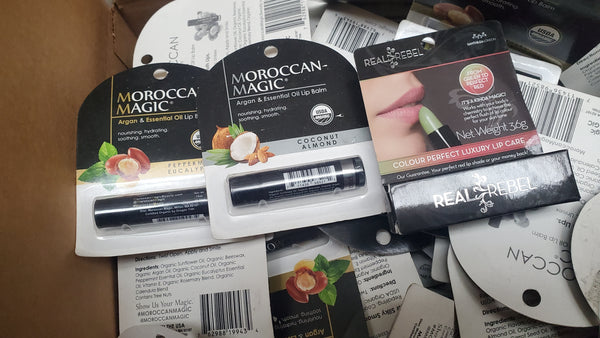 Lot of Moroccan Magic and Real Rebel Lip Care 128pcs