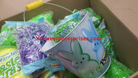 Lot Of Easter Grass And Buckets 95Pcs